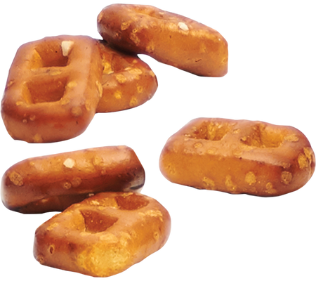 A handful of pretzels.