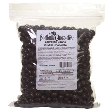 Dilettante Milk Chocolate Covered Espresso Beans - Bulk 5 lb