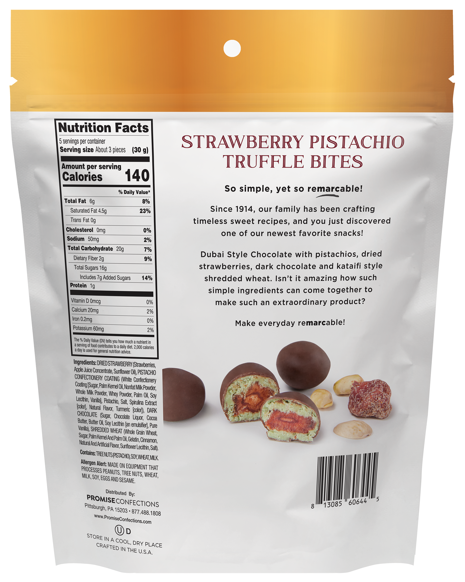 Dubai Strawberry Bites - Edward Marc Chocolatier