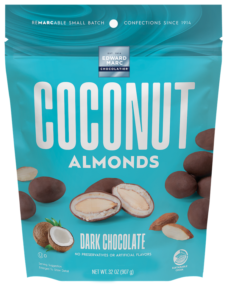 【ちょこ】エマーキット Dark Chocolate Coconut Almonds - Big Bag - Edward Marc Chocolatier