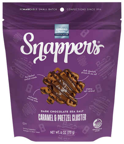 Dark Chocolate Sea Salt Caramel & Pretzel Cluster