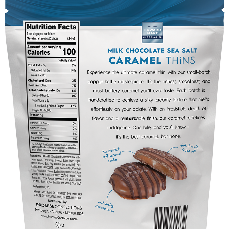 Caramel THiNS Milk Chocolate Sea Salt
