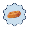 Donut on a blue starburst background